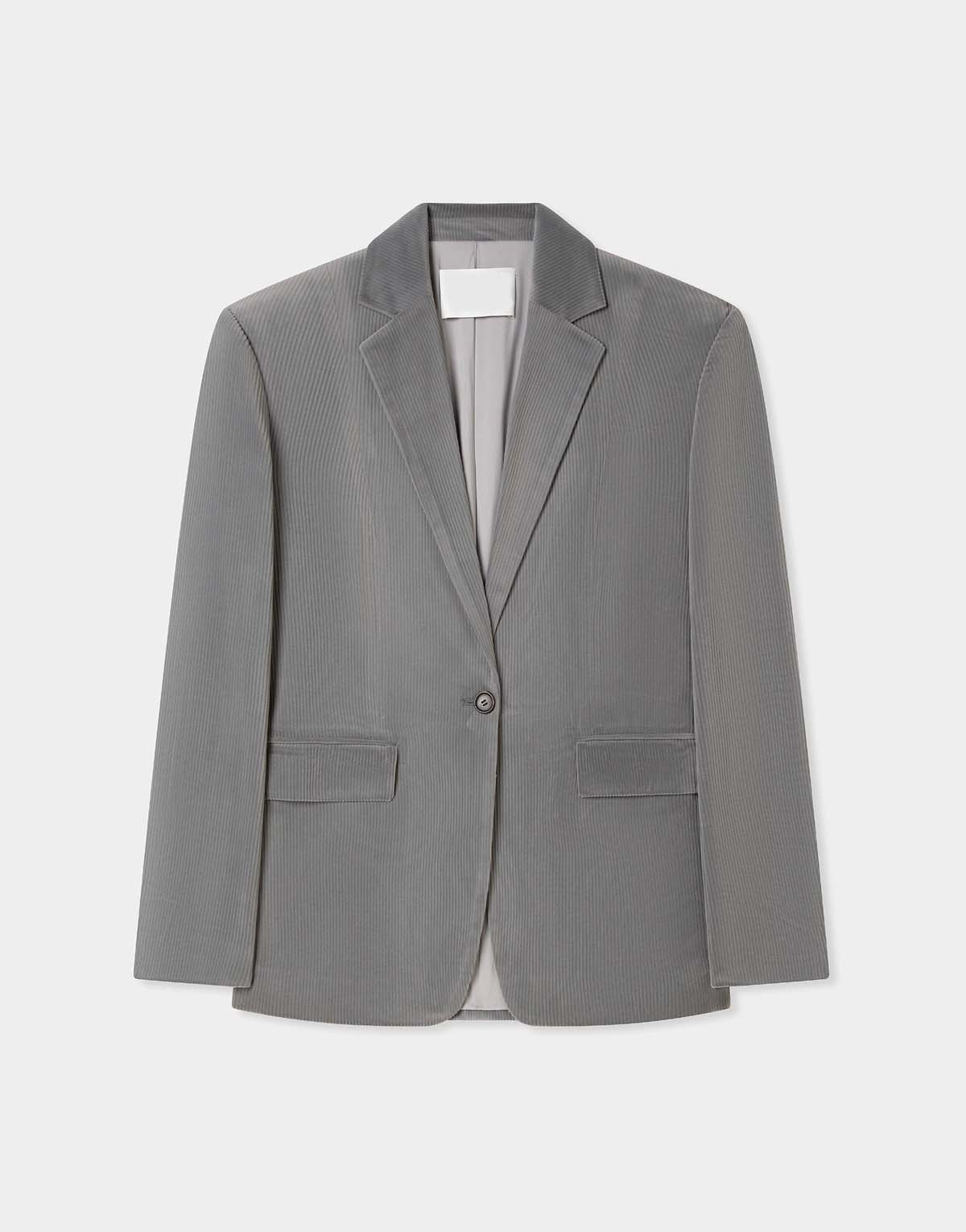 A single-button corduroy jacket-w98-1